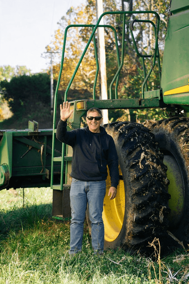 Business owner with equipment